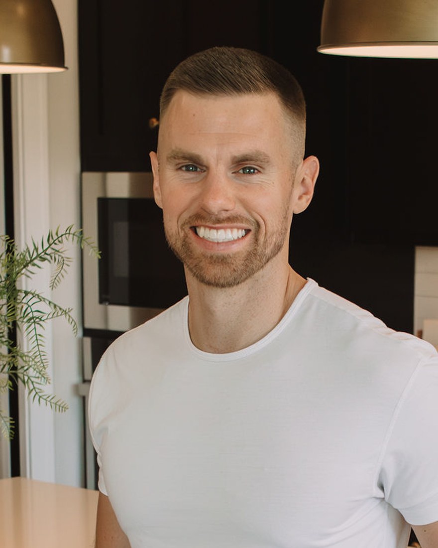 Tanner Garver, Co-Branch Manager and Loan Officer with Fairway Home Mortgage, in a Kansas City kitchen